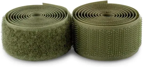 Vista 9 de Cinta de velcro beige de nailon de 1 pulgada de ancho, no adhesiva, 5 yardas de longitud, juego de cierres de cinta entrelazada para bolsos, ropa