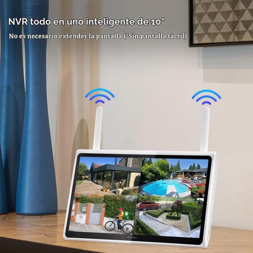 Vista 8 de Kittyhok Solar Wireless Security Camera System, 2K PTZ ColorPura Camera 4 Kit de levas