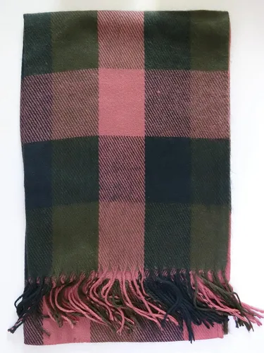 Vista 3 de Wander Agio bufanda larga y a la moda para mujer, diseño a cuadros, cálida, chal para invierno