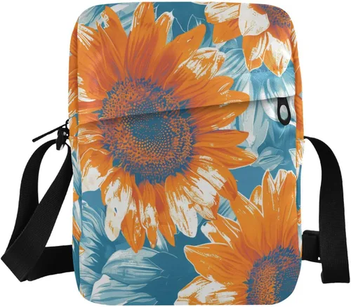 Vintage Sunflowers small messenger bag for women Small Crossbody Bags For Women cross body purses for women Shoulder Hand Bag For Woman Adjustable