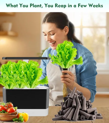 Vista 4 de Seed Starter - Esponjas de cultivo para aerogarden, cápsulas de repuesto equilibradas con PH para sistema hidropónico de interiores, paquete de 50