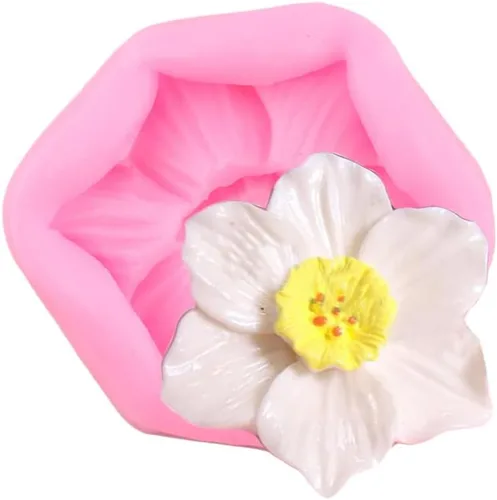 Vista 4 de 4 moldes de silicona Frangipani Plumeria Floral Hibiscus Flower para bricolaje Fondant Candy Making Herramientas Molde de Chocolate Postres Arcilla