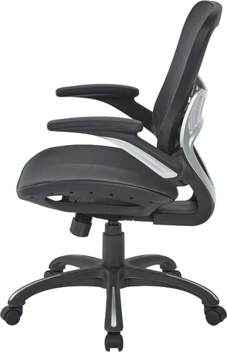 Vista 9 de Office Star Riley - Silla de escritorio ventilada para gerente con asiento y respaldo de malla transpirable, base negra con negro