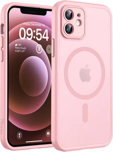 Vista 1219 de TOCOL Funda para iPhone 11, compatible con Magsafe, protección completa de cámara, imanes integrados, protección contra caídas, funda translúcida