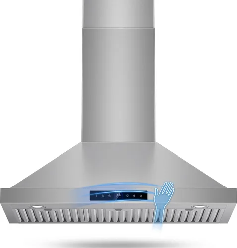 Vista 9 de Campana Extractora Bajo Gabinete de 30 Pulgadas 1200CFM, Campana de Cocina de 4 Velocidades con Control Táctil y Detección de Gestos, Campanas