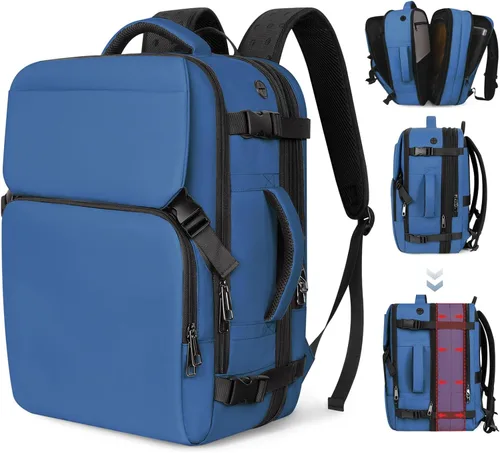 Vista 84 de Mochila de Viaje Snoffic para Mujer, Negro, 17 pulg.