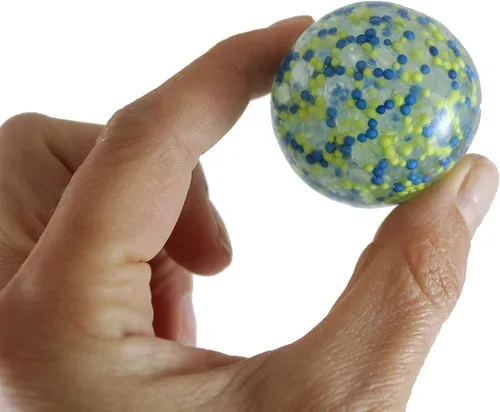 Vista 8 de Curious Minds Busy Bags 6 bolas en total, 2 paquetes de 3 pequeñas y increíbles cuentas de confeti de 1.5 pulgadas con bolas gruesas moldeables