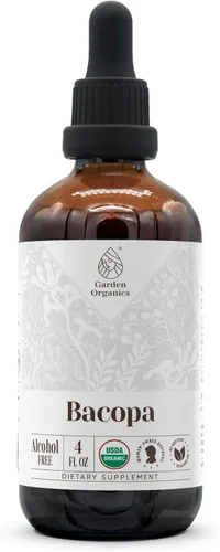 Vista 6 de Bacopa USDA Organic Extracto sin alcohol, gotas de hierbas orgánicas, suplemento, relajación, efecto cognitivo positivo Tintura hecha de Bacopa