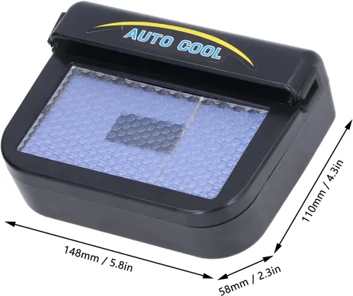Vista 2 de Extractor solar para automóvil, material de polisilicio plástico, ecológico, ahorro de energía, radiador fácil de instalar, elimina el olor
