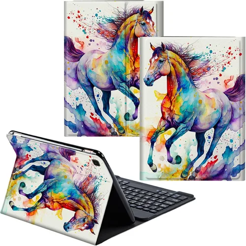 Vista 46 de Funda para Samsung Galaxy Tab S6 Lite 2022/2020 Teclado inalámbrico desmontable y cubierta de cuero PU Funda protectora para Samsung Galaxy Tab S6