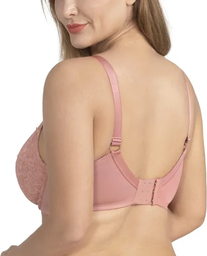 Vista 2 de HSIA - Brasieres reductores para mujer, cobertura completa, brasieres con aros, talla extragrande, brasier de encaje que levanta el busto