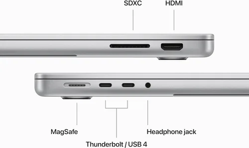 Vista 3 de Apple MacBook Pro 2023 con chip Apple M3 con CPU de 8 núcleos/GPU de 10 núcleos (14 pulgadas, 8 GB de RAM, 512 GB de almacenamiento SSD)