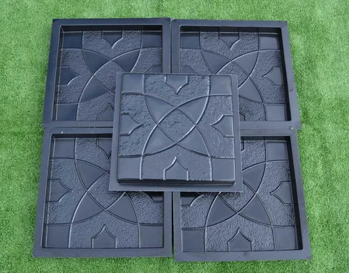 Vista 5 de Moldes de hormigón DIY Set 5pcs Moldes de plástico Fundición de hormigón pavimentación caminos de jardín Pavimento Piedra Patio S30