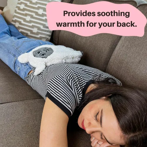 Vista 9 de Almohadilla térmica para microondas con peso de animales de peluche, cordero y lavanda, paquete de calor para microondas, regalo para mujeres, mamá