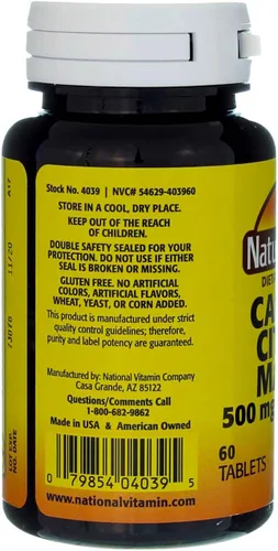 Vista 2 de Nature's Blend Citrato de calcio Malato 500 mg 60 Tabs (Modelo: 079854040395)