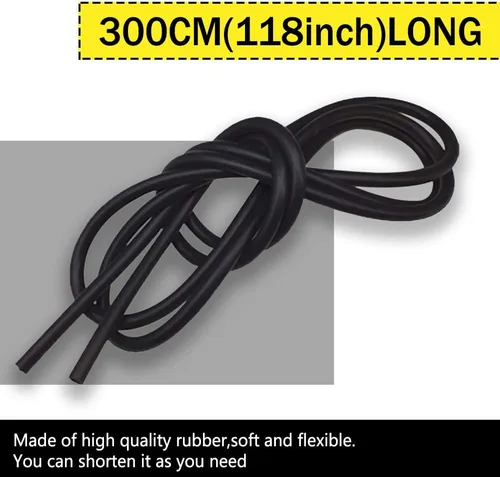 Vista 5 de Kit de manguera de lavado de parabrisas, manguera de líquido de lavadora de 9.8 ft con 6 conectores de manguera, kit universal de boquillas