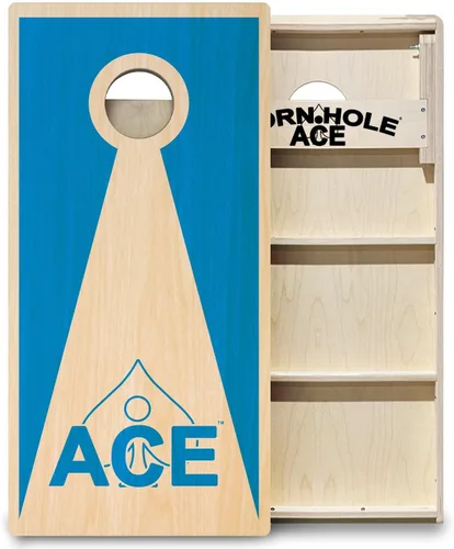 Vista 18 de CornholeAce ACE PRO Tablas de cornhole profesionales de triángulo inverso – ¡sin rebote! Patas anchas triples, madera contrachapada de abedul