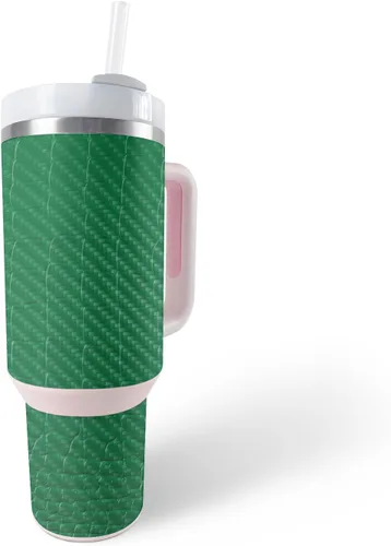 Vista 6 de MightySkins - Skin de fibra de carbono compatible con el vaso Stanley The Quencher H2.0 FlowState de 30 onzas, diversión de los años 90, acabado