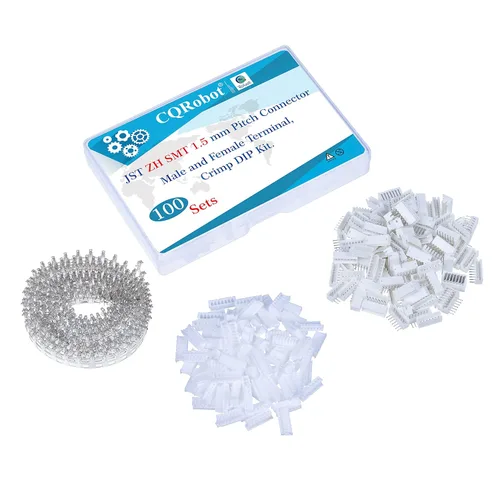 Vista 54 de CQRobot JST EL 4.5 mm de paso 2 pines conector electrónico IC macho, enchufes hembra carcasa y kit de terminales de crimpado en T macho/hembra. 50