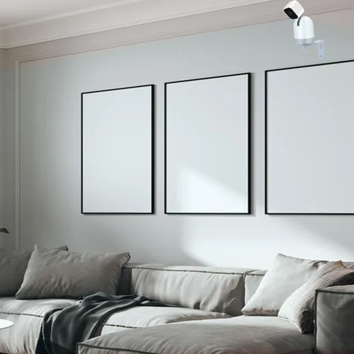 Vista 9 de TEKCAM Soporte de pared para cámara compatible con WYZE Cam Pan V3/Pan V4, WYZE Duo Cam, Blink Mini Pan-Tilt, soporte de techo ajustable