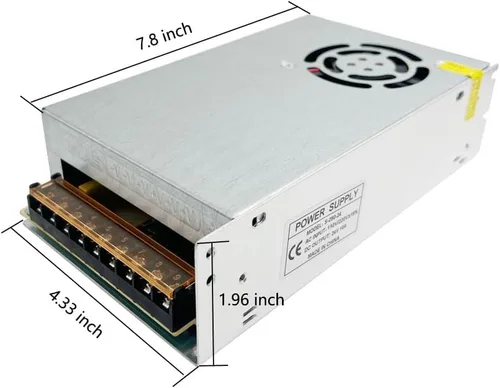 Vista 4 de Padarsey Adaptador de fuente de alimentación DC 24V 10A 240W Interruptor transformador AC 110V/220V a DC 24V 10amp Convertidor de conmutación