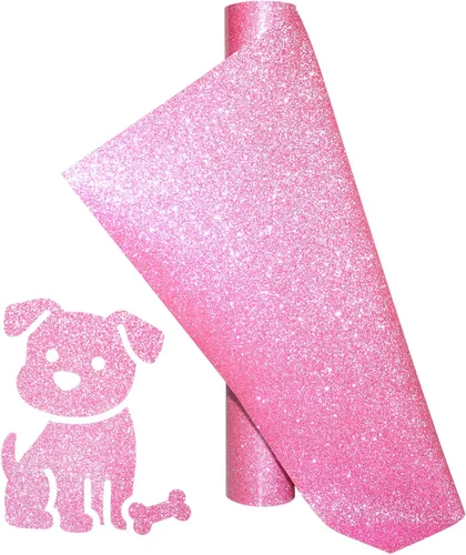 Vista 22 de Rollos de vinilo de transferencia de calor con purpurina negra, vinilo HTV de hierro negro de 12 pulgadas x 5 pies, vinilo para planchar