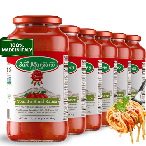 Vista 30 de La San Marzano Salsa Arrabiata, 13 oz, Salsa para Pasta Hecha en Italia, Tomate Multiusos de Primera Calidad, Todo Natural, Dieta Mediterránea, Sin