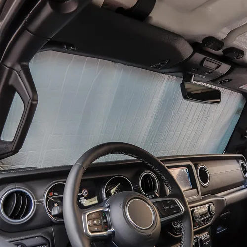 Vista 4 de Voodonala Parasol plegable para Jeep JL JLU 2018-2025, para Jeep Gladiator JT 2020-2025 (53 x 17 pulgadas)