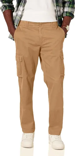 Vista 9 de Yaxa Essentials - Pantalones cargo elásticos de corte recto para hombre (disponibles en tallas grandes y altas)