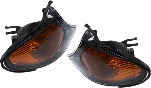 X AUTOHAUX Par ámbar luz de señal de giro lámpara delantera izquierda derecha esquina luz de señal para BMW E46 3 Serie 2002-2005 4 puertas sedán 5
