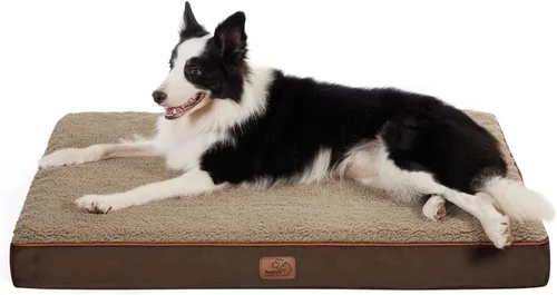 Vista 2 de Bedsure Camas para perros de gran tamaño – Camas ortopédicas planas para mascotas con funda extraíble lavable con almohadillas para orina, 30