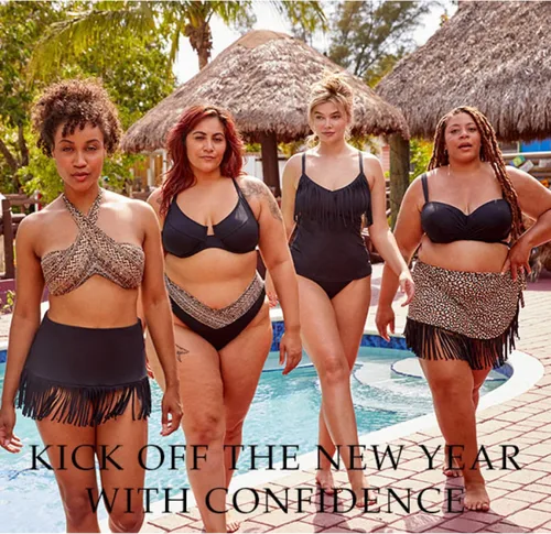 Vista 5 de COCO REEF Aura - Top tankini con aros y volantes, cobertura completa