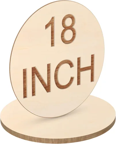 Vista 8 de Círculos redondos de madera para manualidades, recortes redondos de madera sin terminar, para colgar puertas, diseño de quema de madera