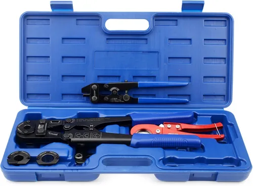 iCrimp F1807 - Kit de herramientas de crimpado de anillo de cobre para 3/8,1/2,3/4,1 pulgadas, herramienta de extracción gratuita y cortador de