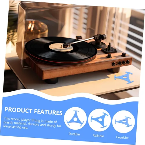 Vista 7 de Adaptador para tocadiscos de vinilo Suministros de tocadiscos de plástico Adaptador de accesorio de disco de vinilo para tocadiscos