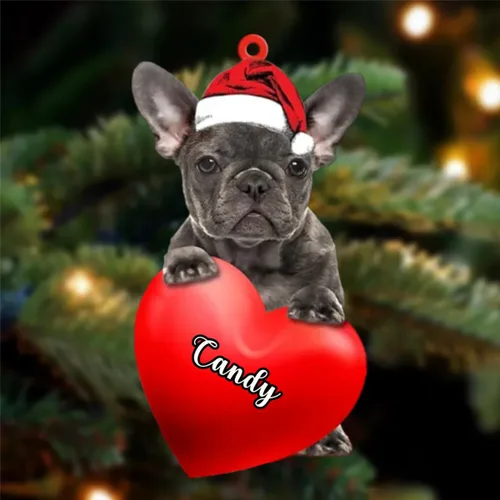 Vista 145 de Amantes de los perros de Navidad, corazón de perro de Navidad disponible para muchos perros Malamute de Alaska, adorno de Navidad, adorno