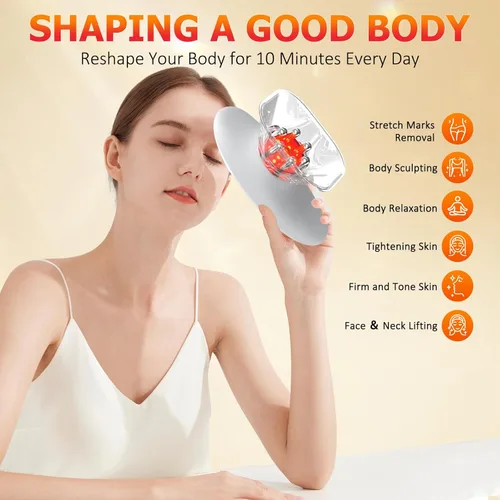 Vista 2 de COMEBY Máquina para esculpir el cuerpo, herramienta profesional inalámbrica de masaje para celulitis, adecuada para vientre, cuello, piernas