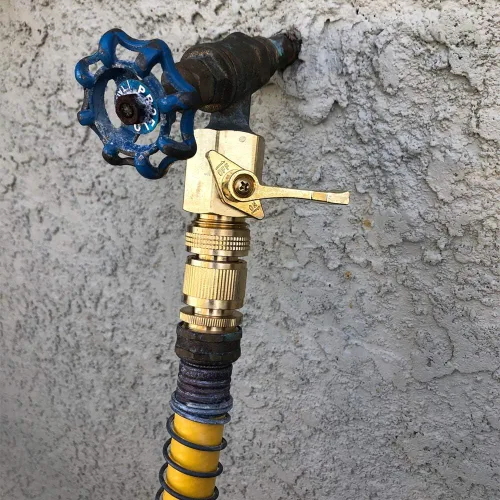 Vista 6 de HQMPC Manguera de jardín de conexión rápida de latón macizo Conector rápido para manguera de jardín, conectores de manguera de agua de 3/4 pulgadas