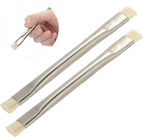 Vista 3 de Cepillo de limpieza antiestático 2 unids cepillo ESD de placa base, mango de metal multifuncional ESD cepillo para PCB para tableta de teléfono