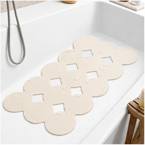 Webos Tapete Antideslizante Patentado para Bañera Tapetes de Ducha y Baño con Ventosas Fuertes Goma Natural Suave Resistente Agarre Superior y