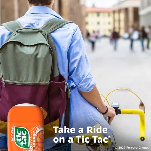 Vista 5 de Tic Tac Naranja, mentas de bolsillo para llevar, 200 piezas, 4 paquetes de botellas, 3.4 onzas cada una