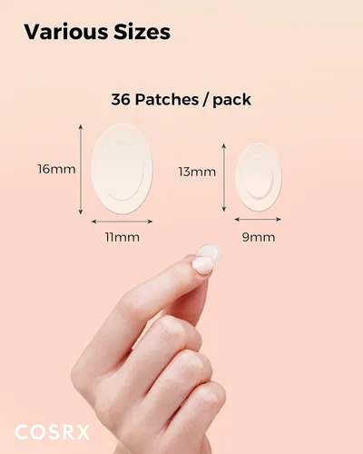 Vista 4 de COSRX Master Patch Intensive Parche intensivo 90 parches (paquete económico) Parche hidrocoloide de forma ovalada para acné con aceite de árbol