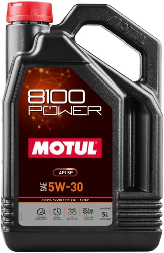 Vista 8 de Motul 8100 Power 0W-20 completamente sintético Fórmula a base de éster para motores con turbocompresor y de alto rendimiento Protección contra