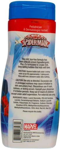 Vista 2 de Amazing Spider-Man Bath Time - Jabón de baño de burbujas para niños, 24 onzas líquidas, aroma a sandía