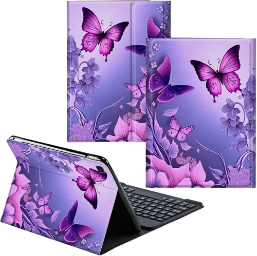 Vista 19 de Funda para Samsung Galaxy Tab S6 Lite 2022/2020 Teclado inalámbrico desmontable y cubierta de soporte de piel sintética Funda protectora