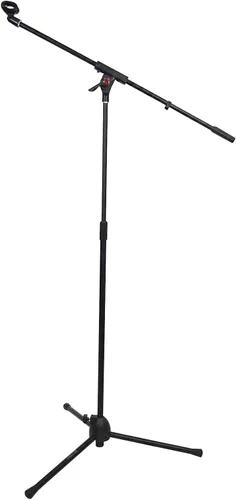 Vista 3 de DJ Pro Audio Band Micrófono Trípode Soportes Boom con Bolsas de transporte y Clips de micrófono Paquete de 4