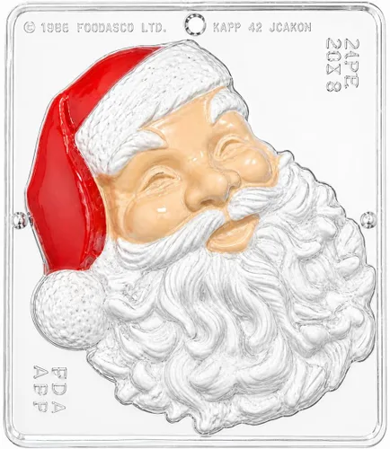 Santa Face - Molde de caramelo de chocolate de 8 pulgadas, Navidad 2078