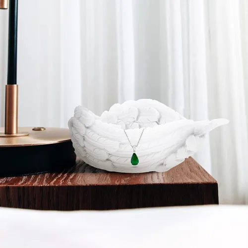 Vista 5 de Zerodeko Bandejas de almacenamiento para manualidades, bandeja decorativa blanca para el hogar, ornamento de escritorio