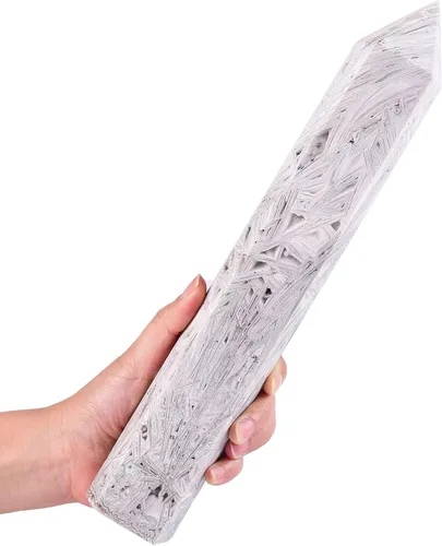Vista 57 de AMOYSTONE Torre de obelisco de cristal curativo extra grande de aventurina azul con punta de cristal, decoración Reiki 1-1.2 KG