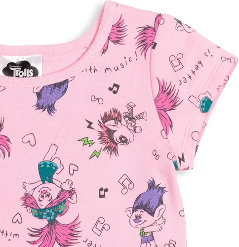 Vista 5 de DreamWorks Trolls Poppy - Vestido de rizo francés para niñas pequeñas a niños pequeños